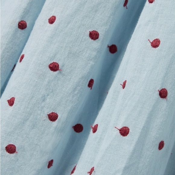 DÔEN
+ NET SUSTAIN Sol shirred Swiss-dot organic cotton-voile maxi dress - Picture 12 of 13